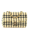 Tweed Quilted Mini Rectangular Flap Yellow Black