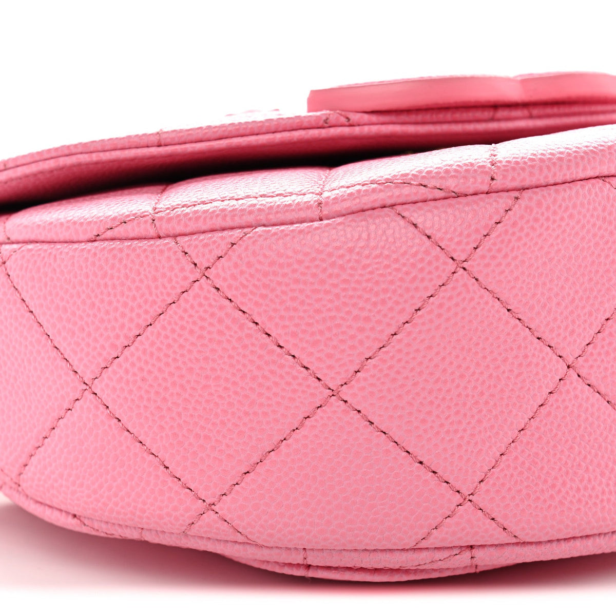 Caviar Quilted Mini Messenger Flap Light Pink