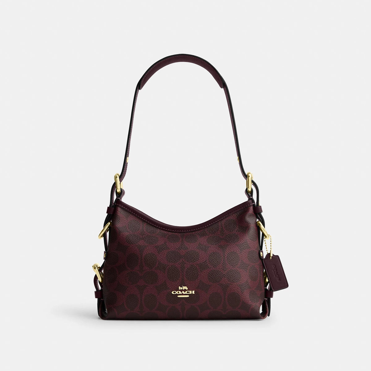 Coach Outlet Laurel Shoulder Bag 22 With Buckles In Signature Canvas