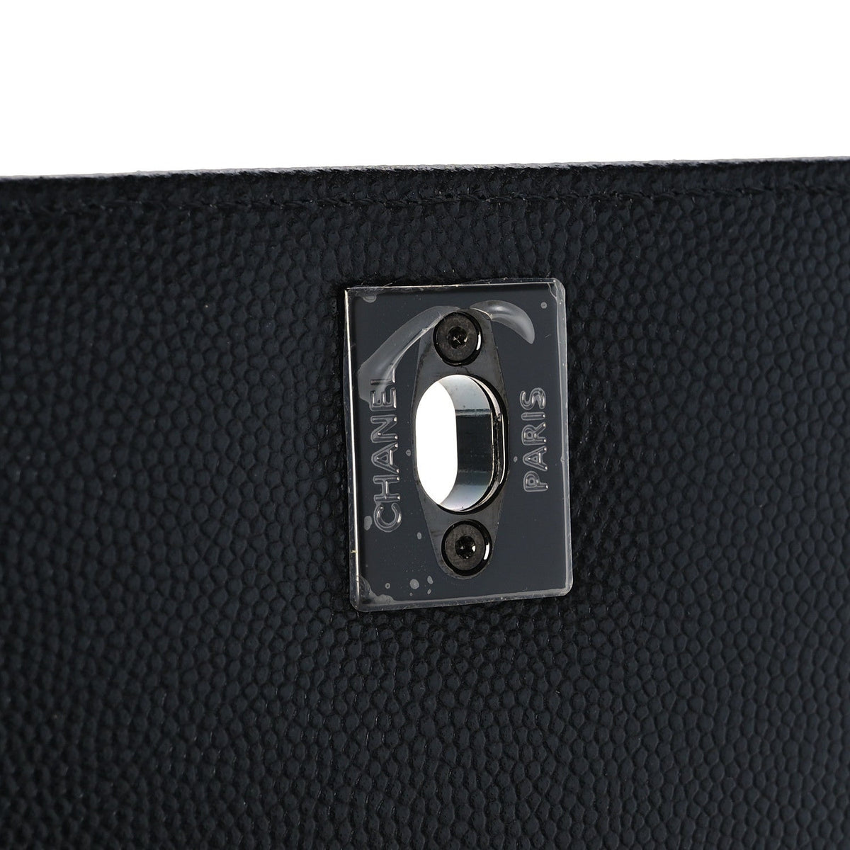 Caviar Chevron Quilted Extra Mini Coco Handle Flap So Black