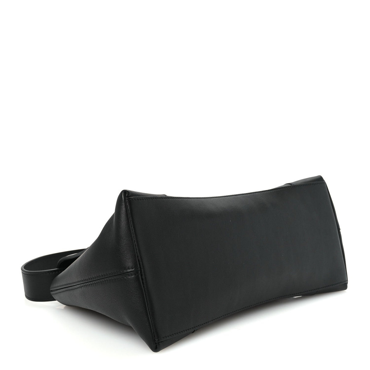 Grained Calfskin Monochrome M Downtown Shoulder Bag Black