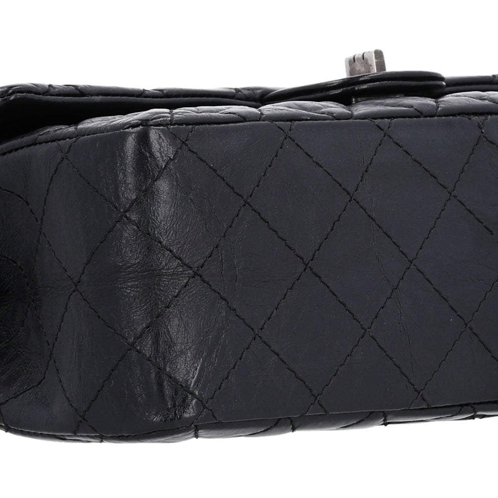 Aged Calfskin Quilted 2.55 Reissue 226 Flap Black