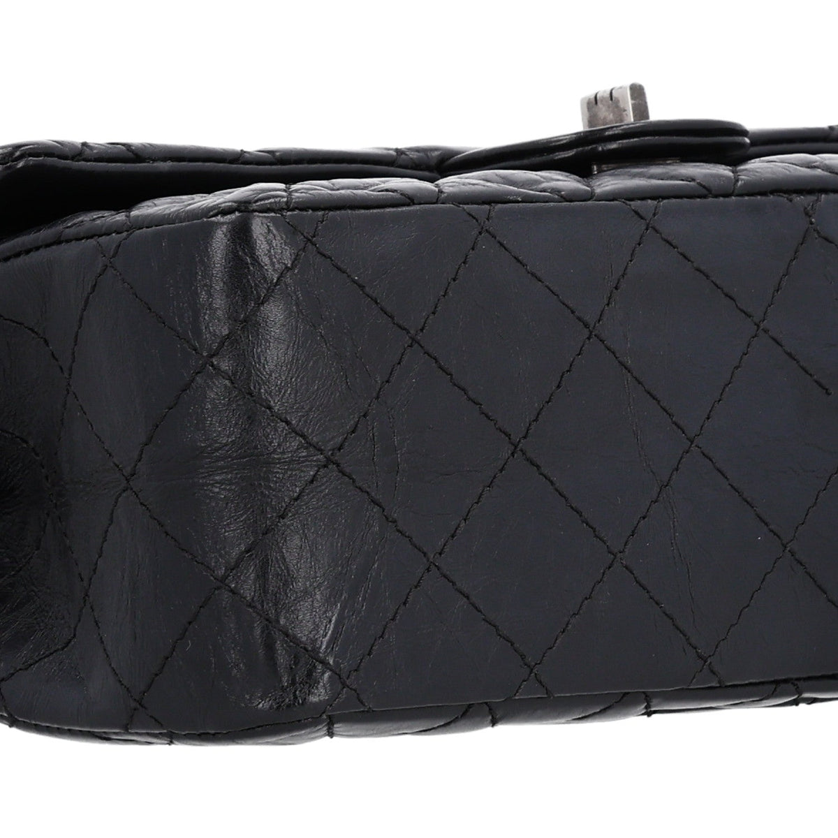 Aged Calfskin Quilted 2.55 Reissue 226 Flap Black