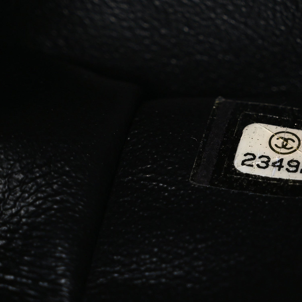 Caviar Lizard Embossed Quilted Small Coco Handle Flap Black