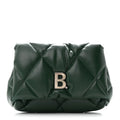 Nappa Calfskin Quilted Touch B Puffy Clutch Forest Green