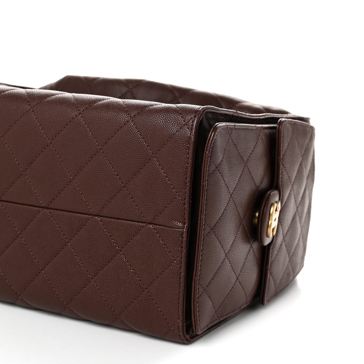 Caviar Quilted Medium Chanel 25 Handbag Dark Brown