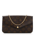 Monogram Pochette Felicie Chain Wallet Fuchsia