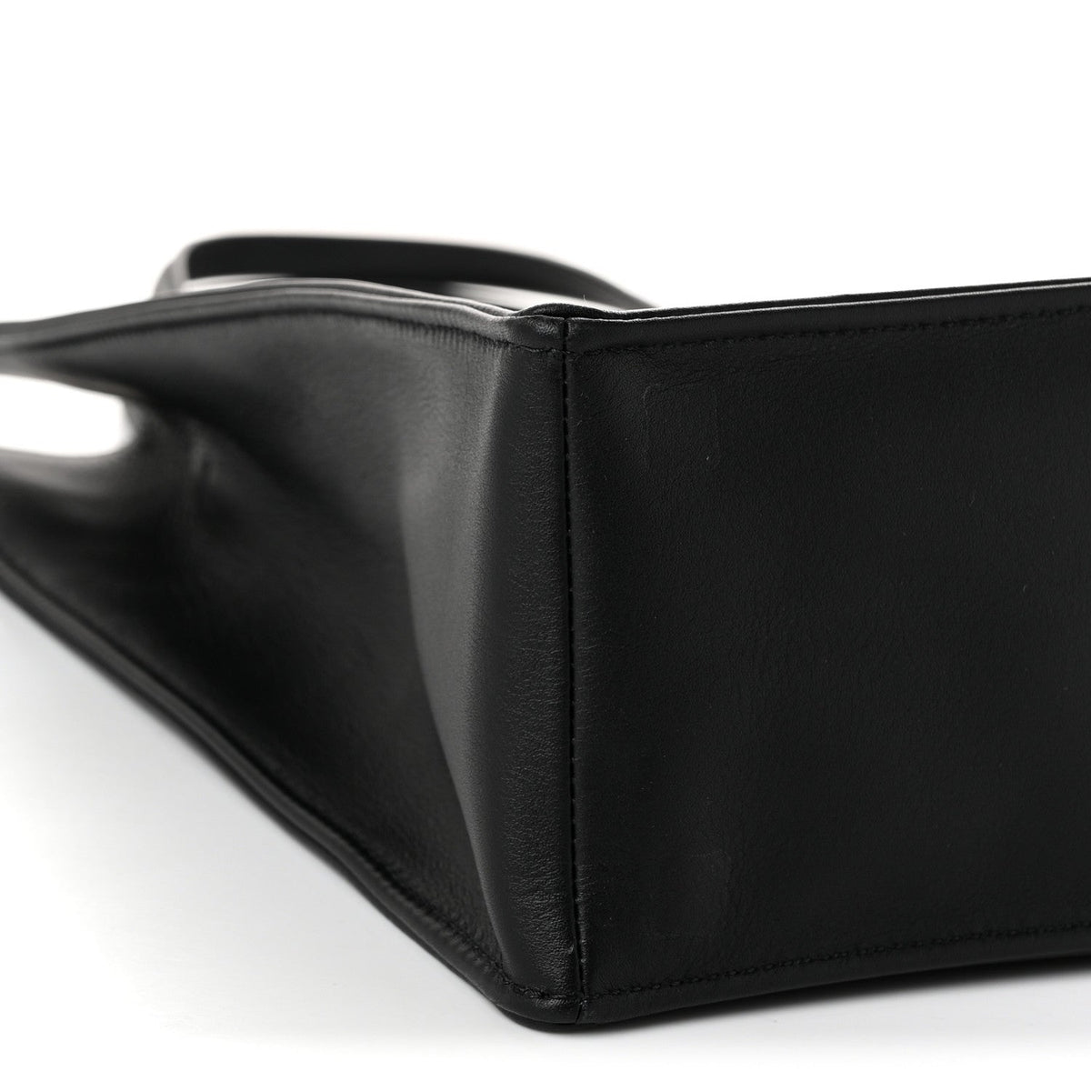 Calfskin Small Shopping Bag Black