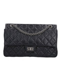 Aged Calfskin Quilted 2.55 Reissue 226 Flap Black