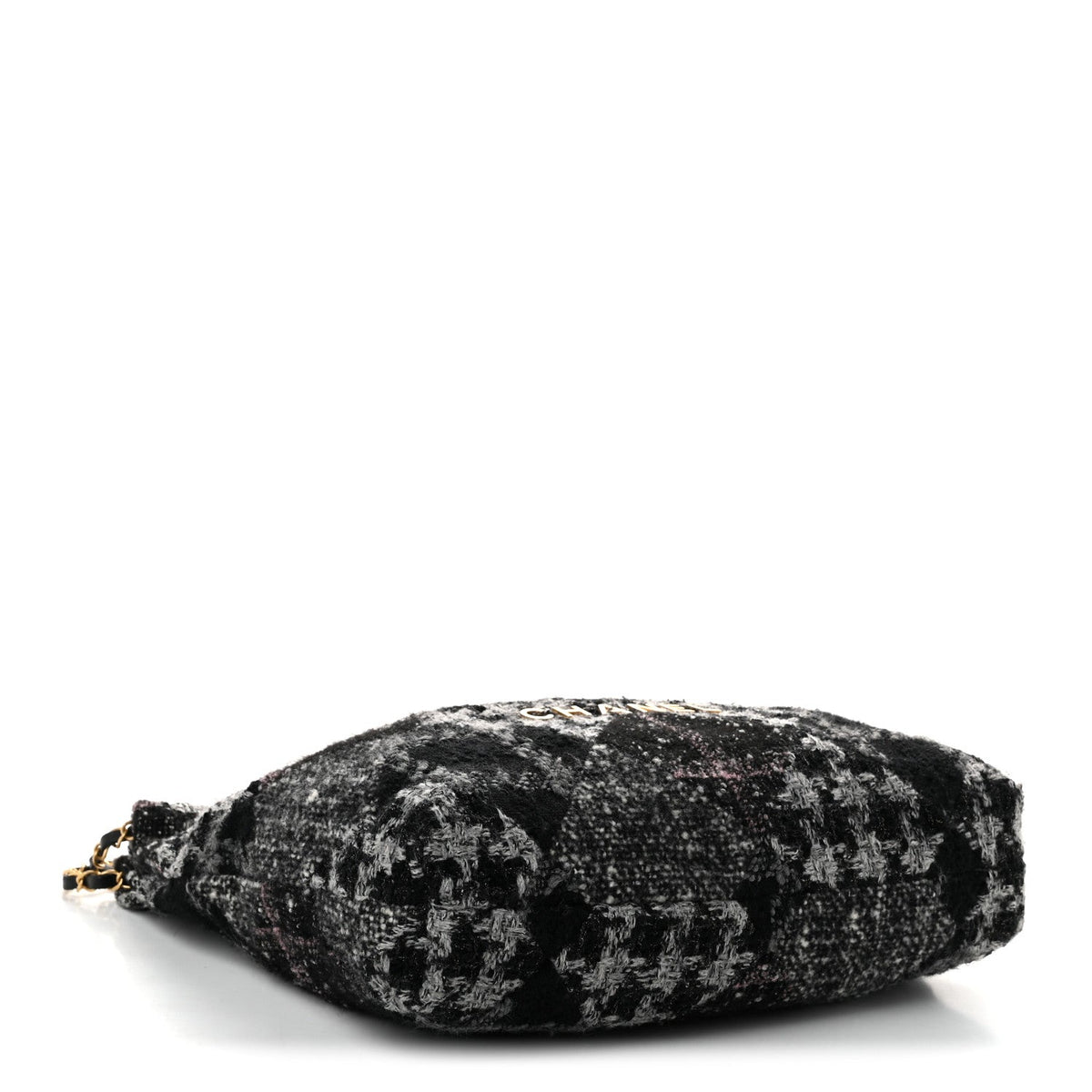 Wool Tweed Quilted Chanel 22 Black Grey Pink