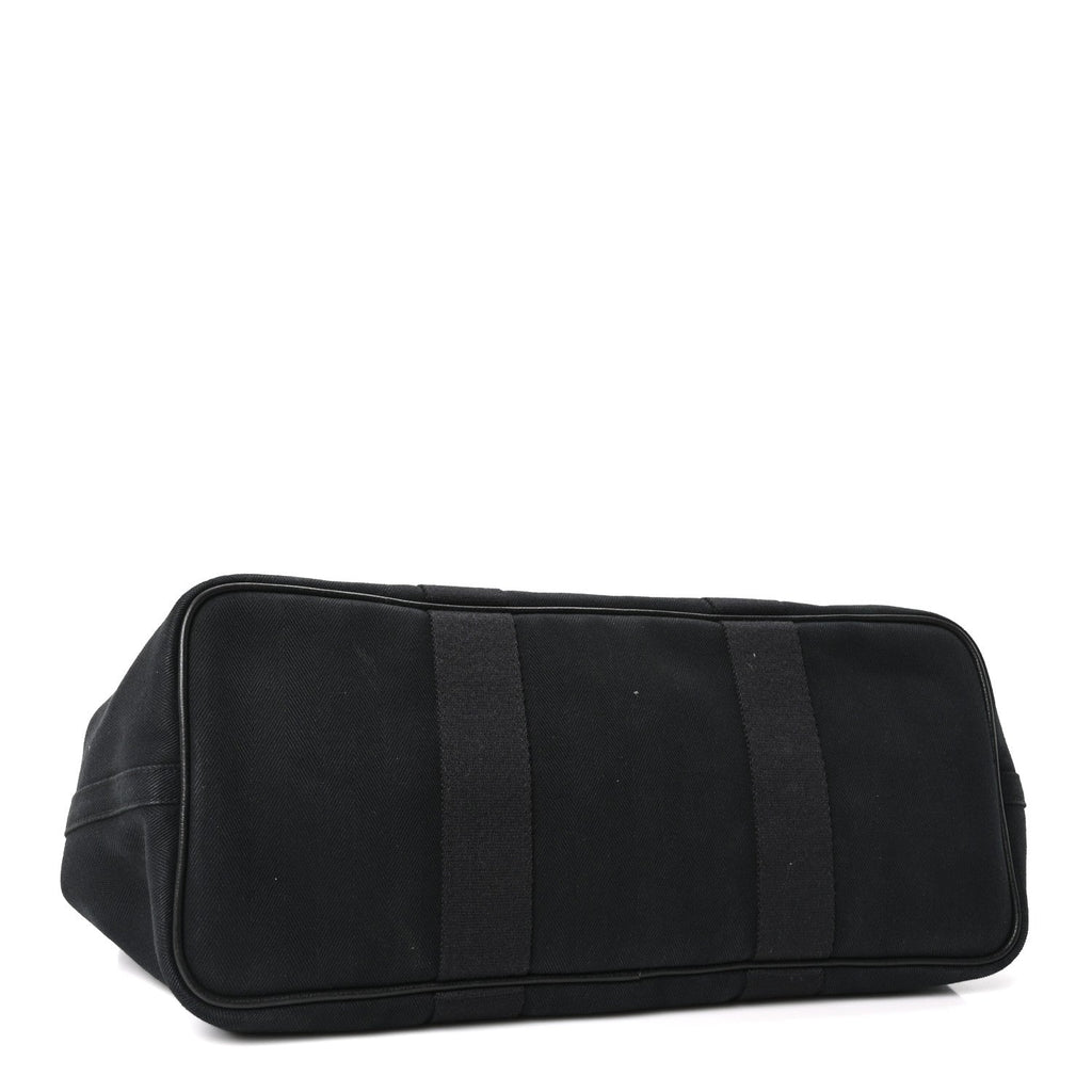 Chevron Herringbone Toile Vache Liegee Valparaiso Tote  MM Black