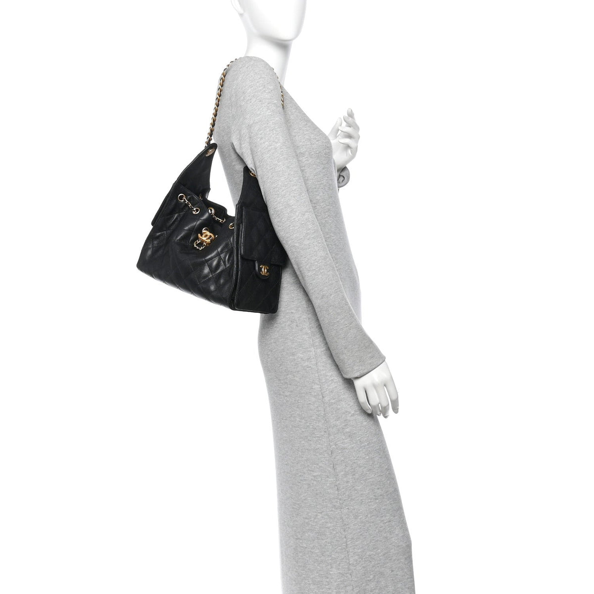 Caviar Quilted Small Chanel 25 Handbag Black