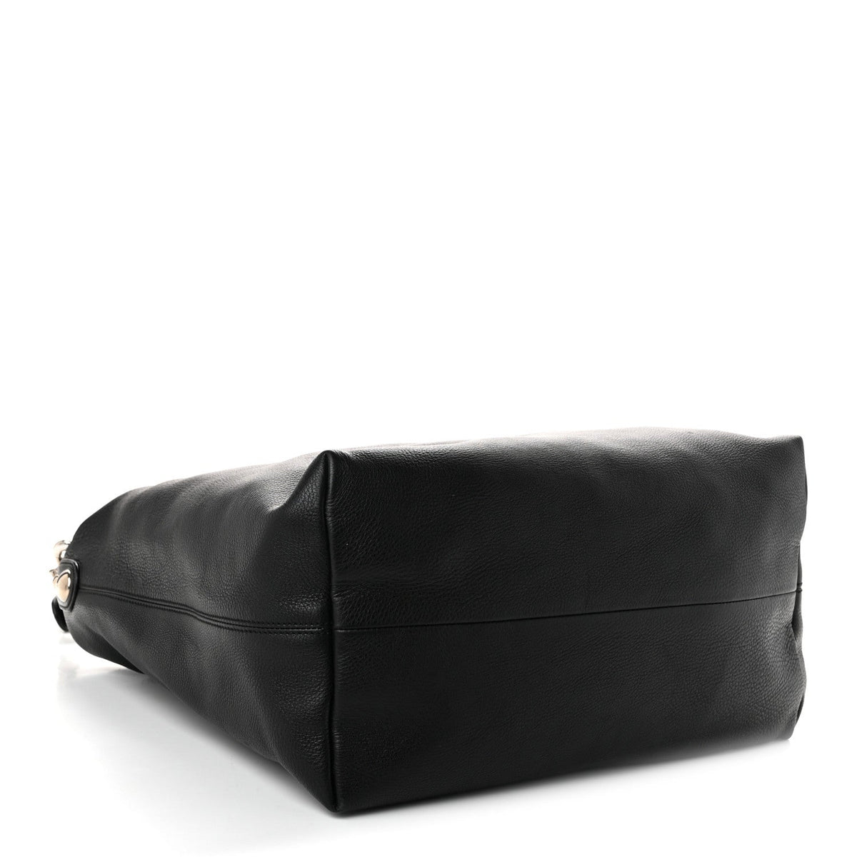 Pebbled Calfskin Large Icon Bit Hobo Black