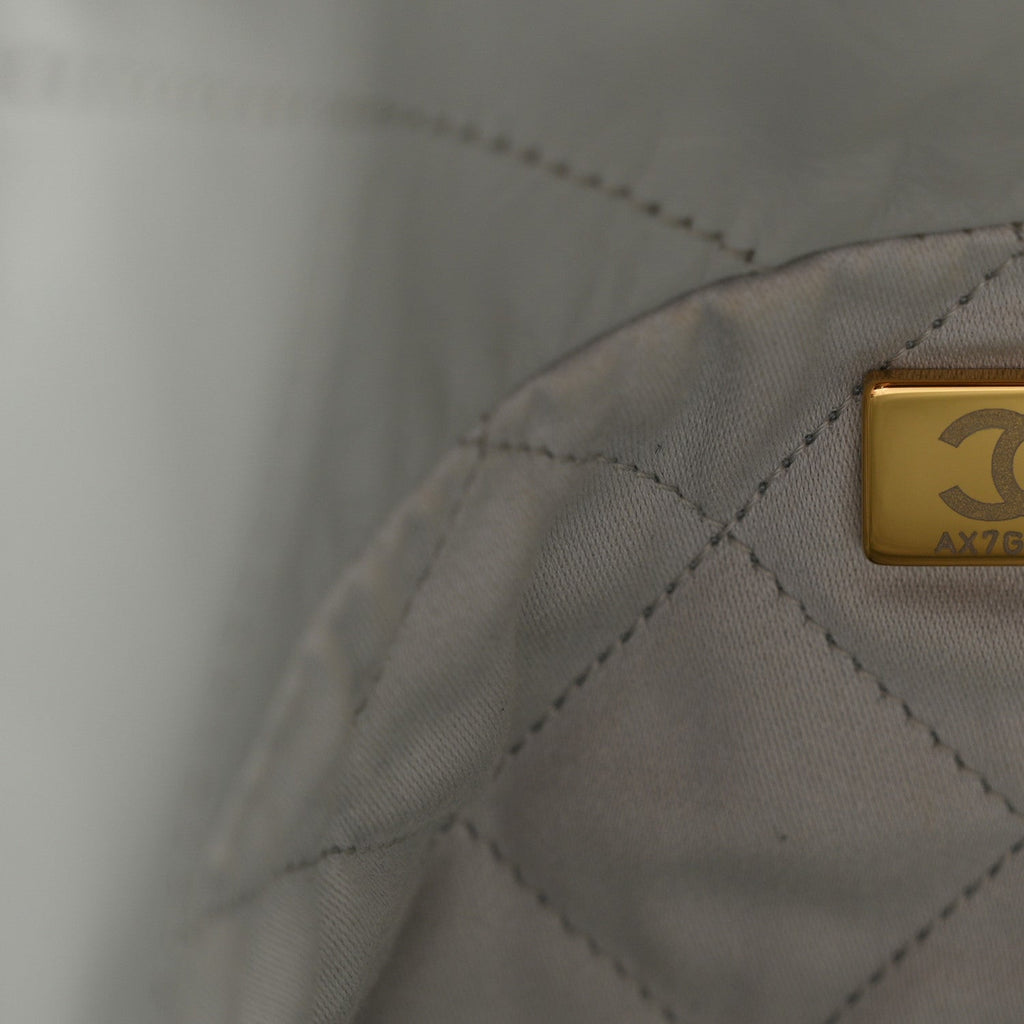 Shiny Calfskin Quilted Small Chanel 22 Light Blue