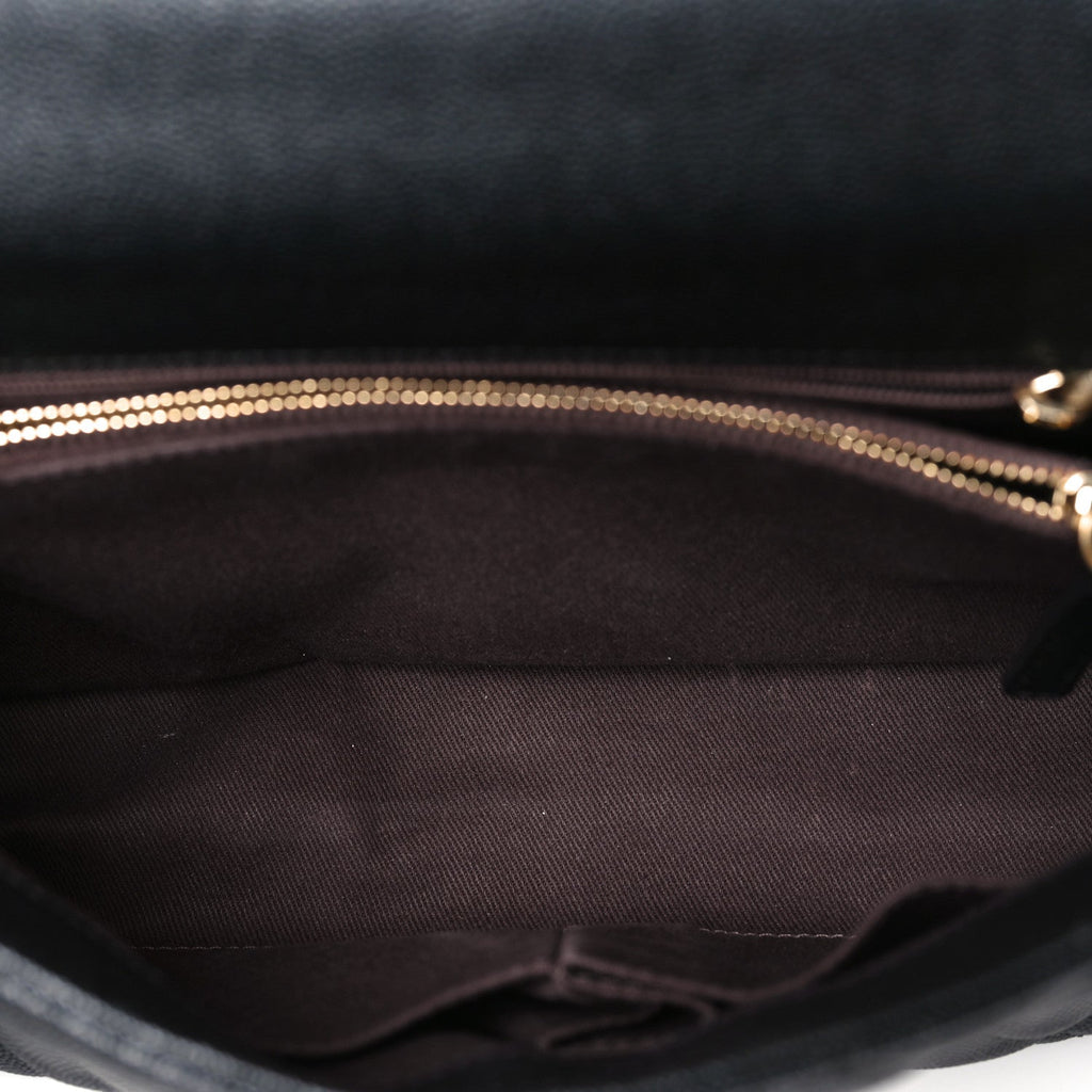 Caviar Quilted Small Coco Handle Flap Black