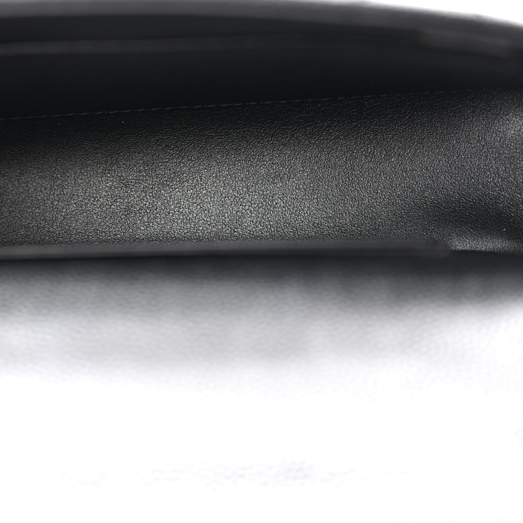 Caviar Quilted Coco Handle Clutch With Chain Black
