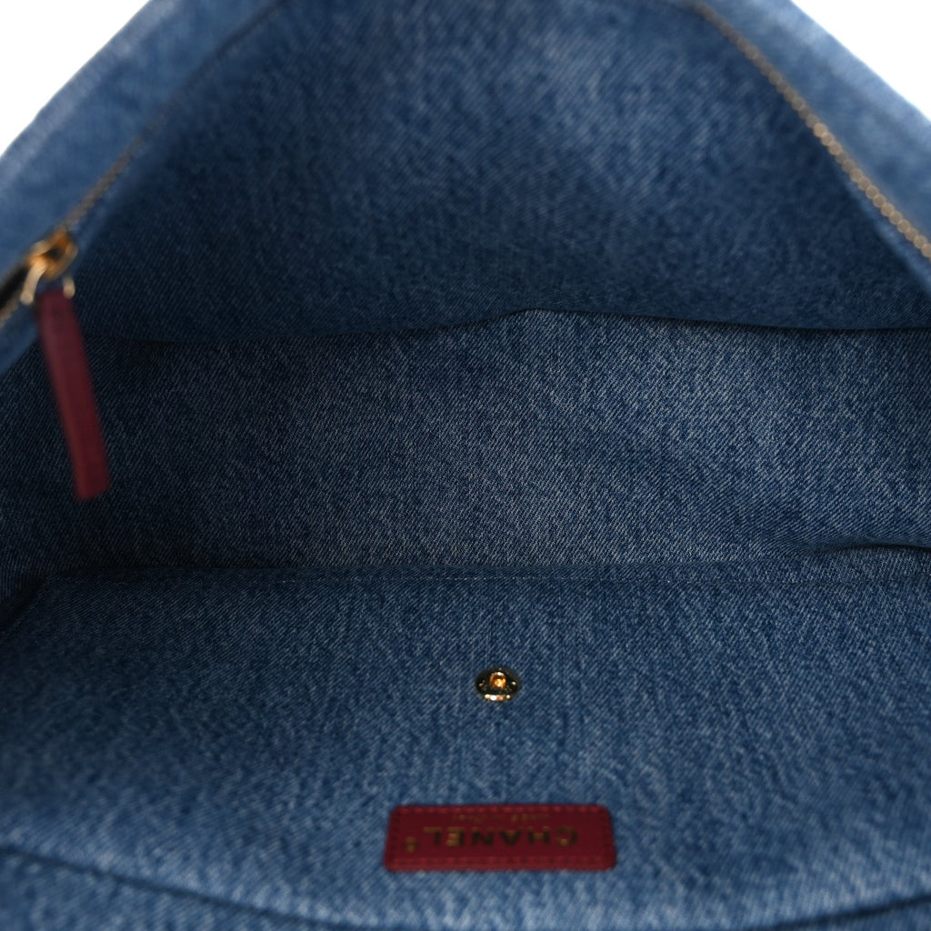 Denim Small Souplissimo Maxi Flap Blue