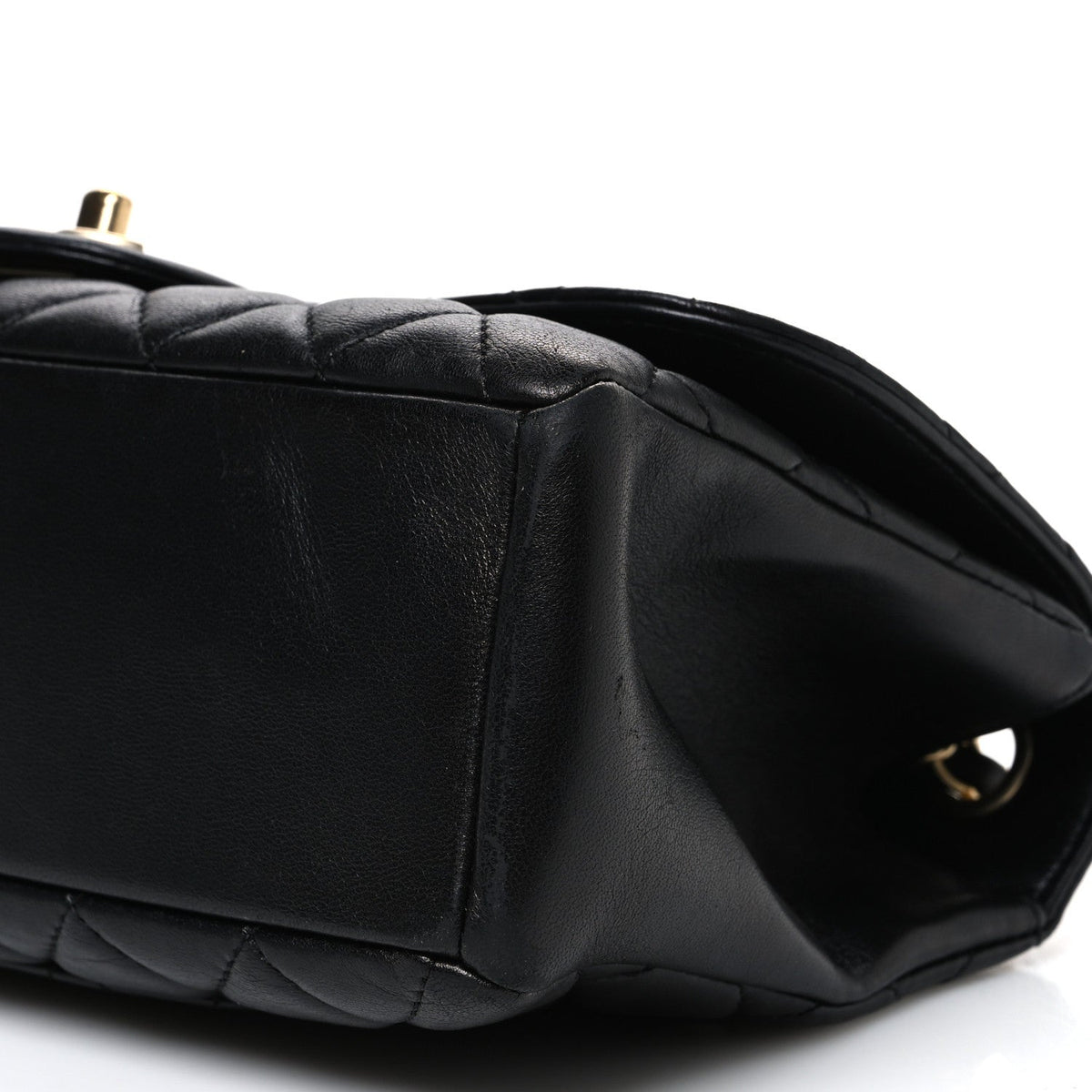 Lambskin Quilted Medium Mademoiselle Chic Flap Black