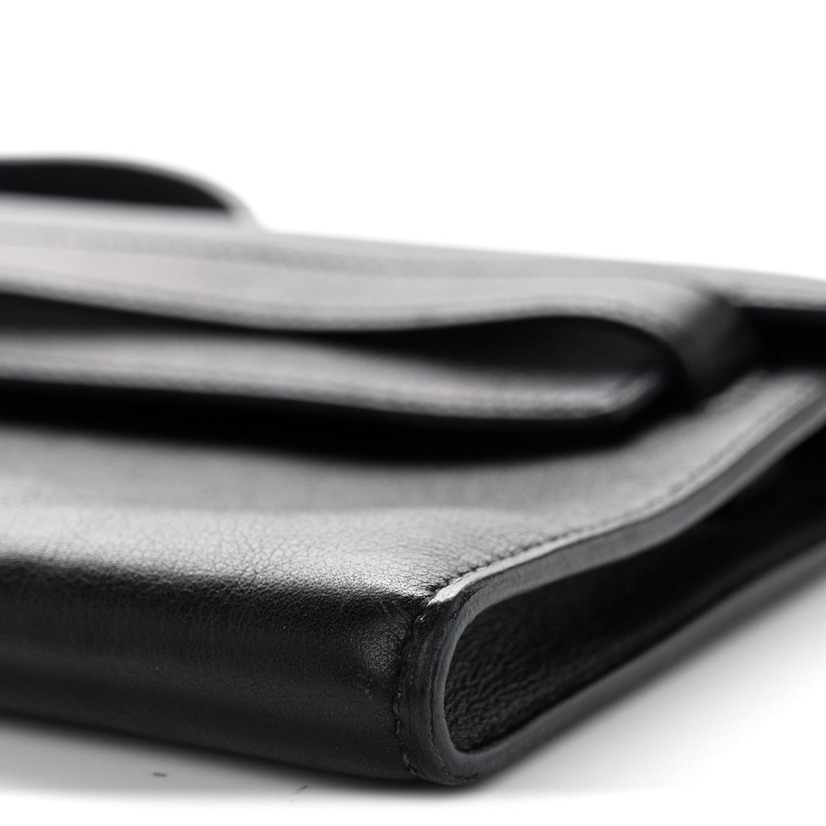 Evergrain Kelly Cut Clutch Pochette Black