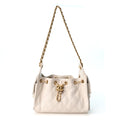 Caviar Quilted Mini Chanel 25 Handbag White