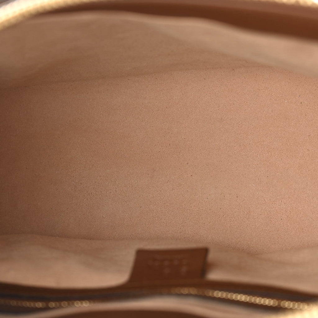GG Supreme Monogram Large Zip Top Tote Beige Tuscany
