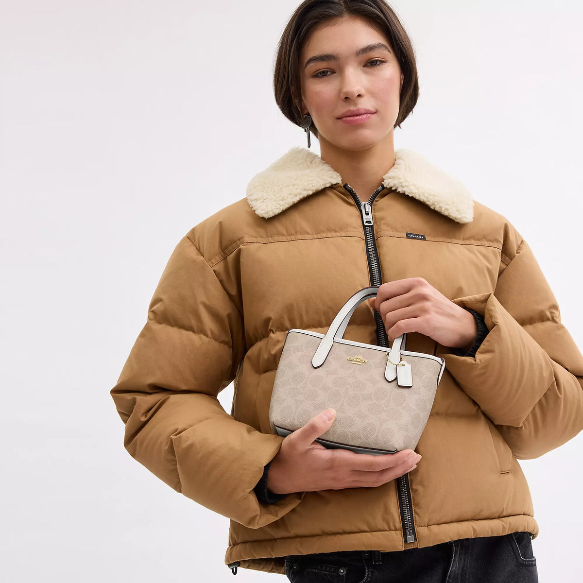Coach Outlet City Mini Tote Bag In Signature Canvas