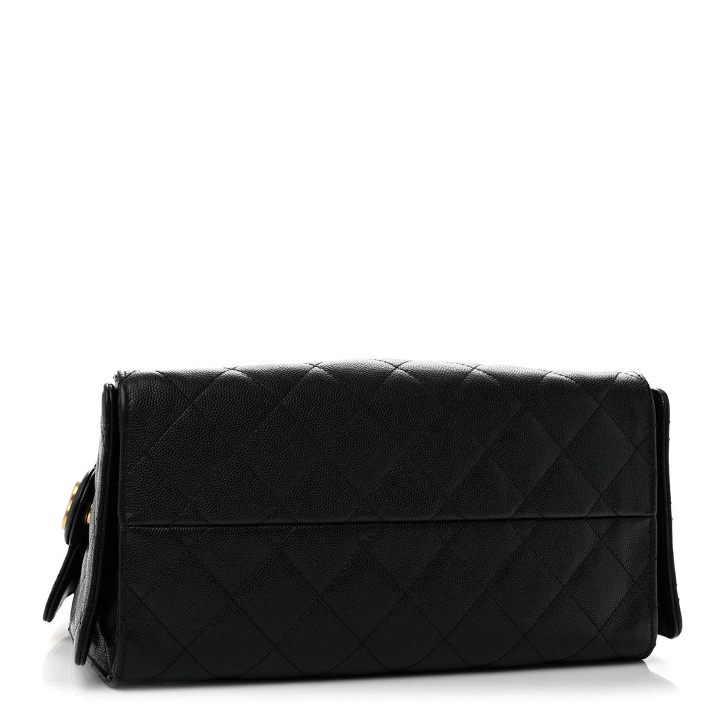 Caviar Quilted Small Chanel 25 Handbag Black
