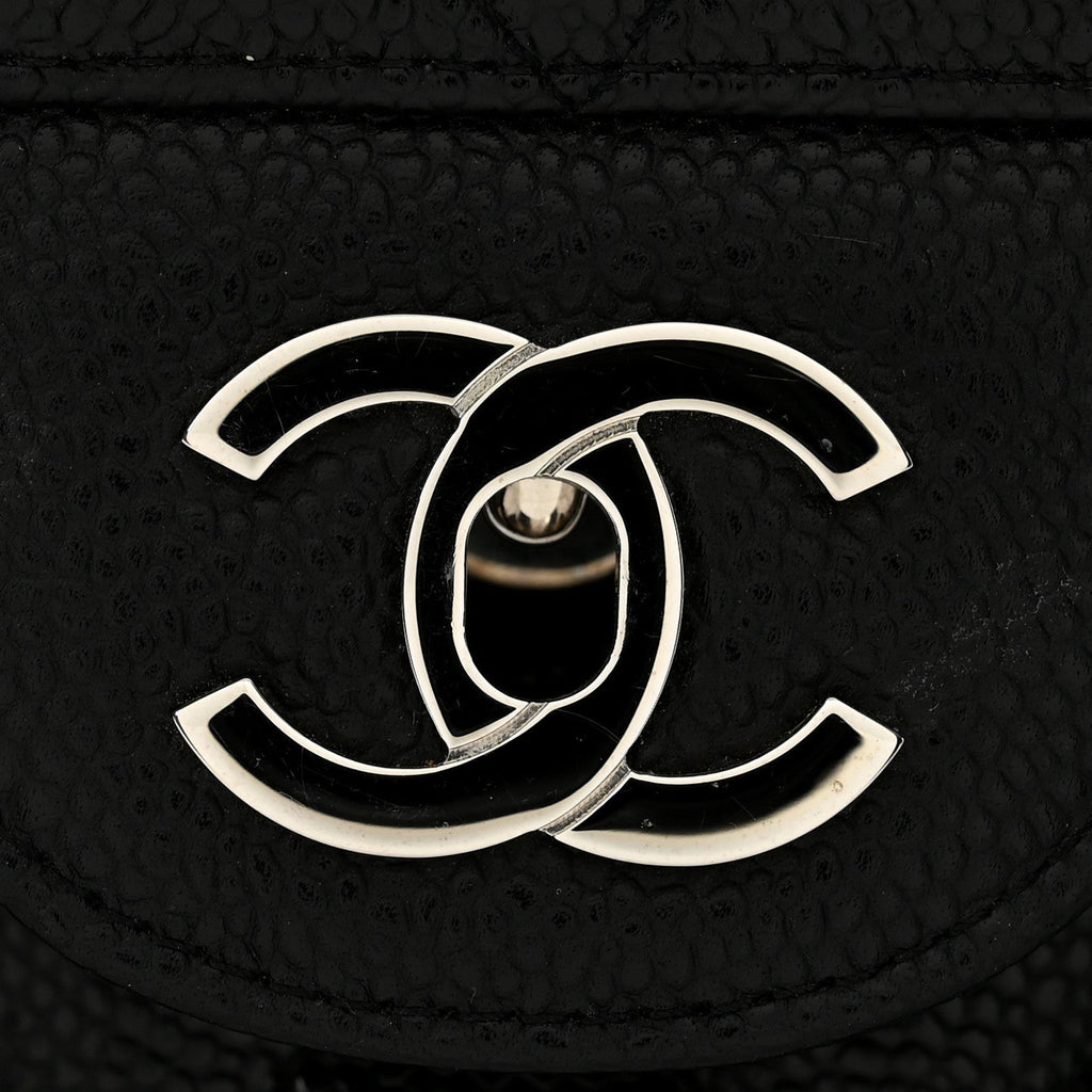 Caviar Quilted Jumbo Single Flap Black