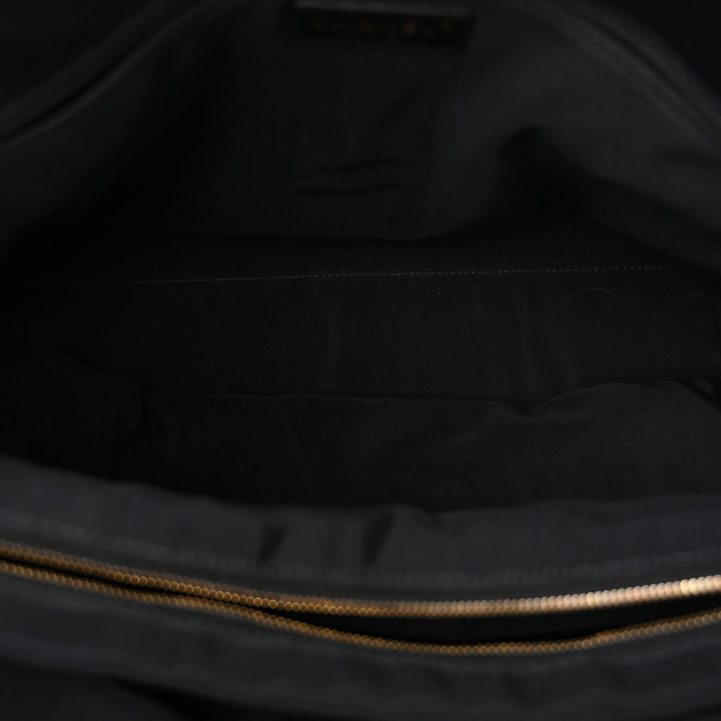 Calfskin Cerf Executive Shopper Tote Black