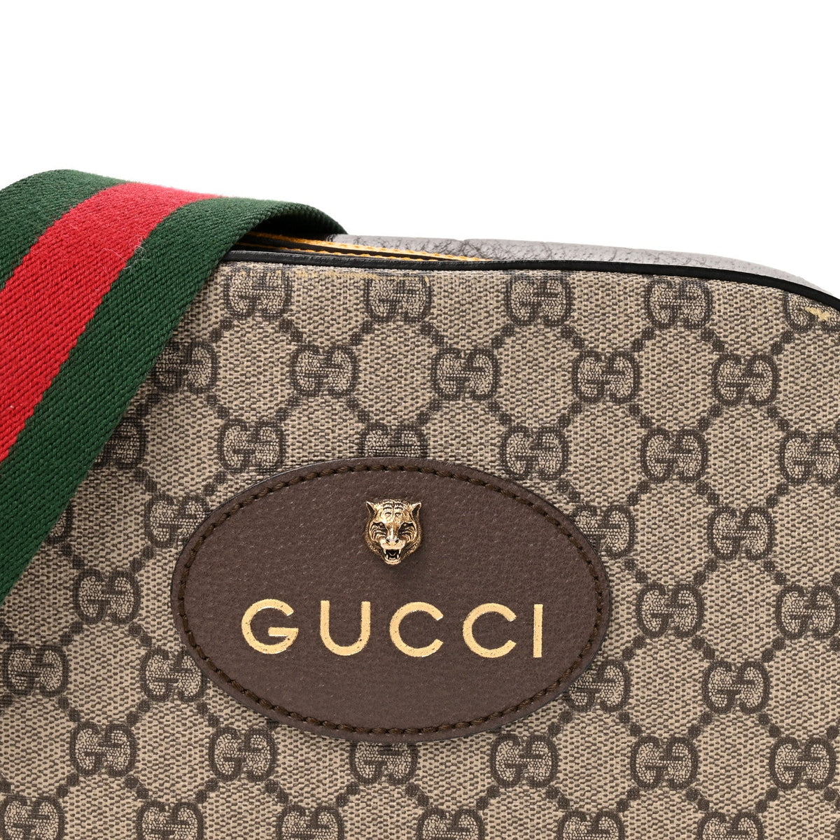 GG Supreme Monogram Web Neo Vintage Shoulder Bag Beige New Acero Crop