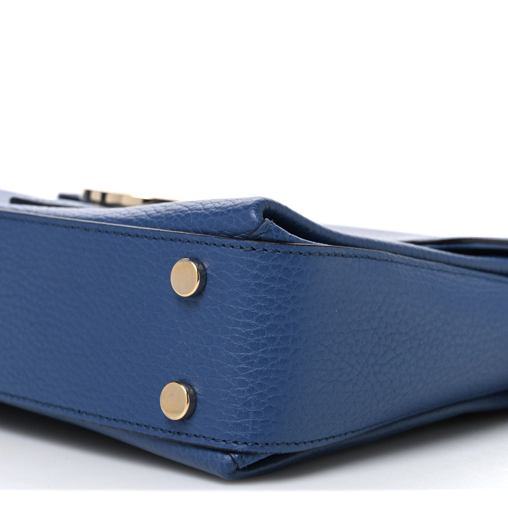 Dollar Calfskin Interlocking G Top Handle Shoulder Bag Caspian