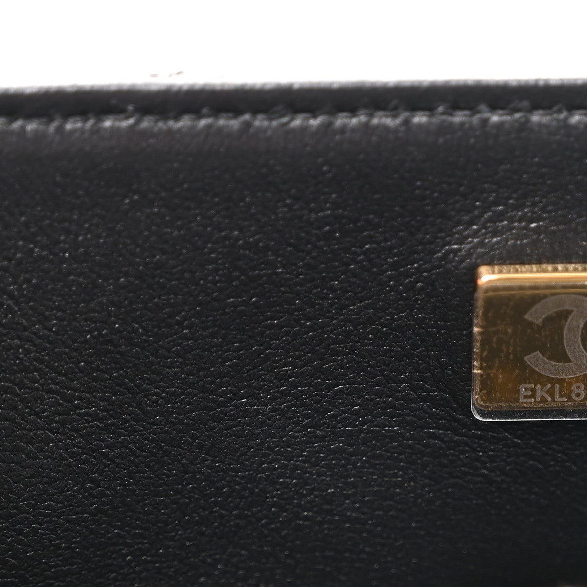 Caviar Quilted Metal Top Handle Mini Flap Black