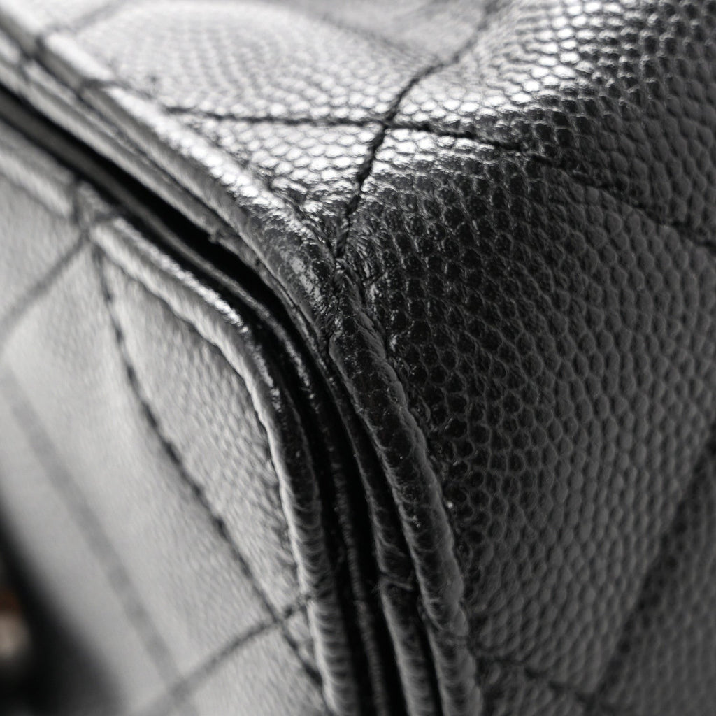 Caviar Quilted Small Chanel 25 Handbag Black