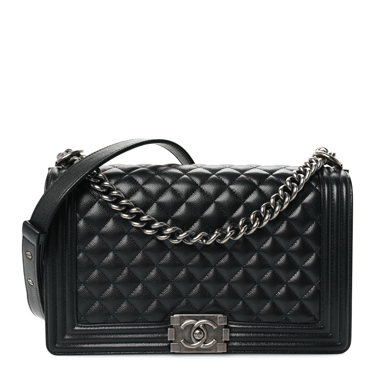 Caviar Quilted New Medium Boy Flap Black