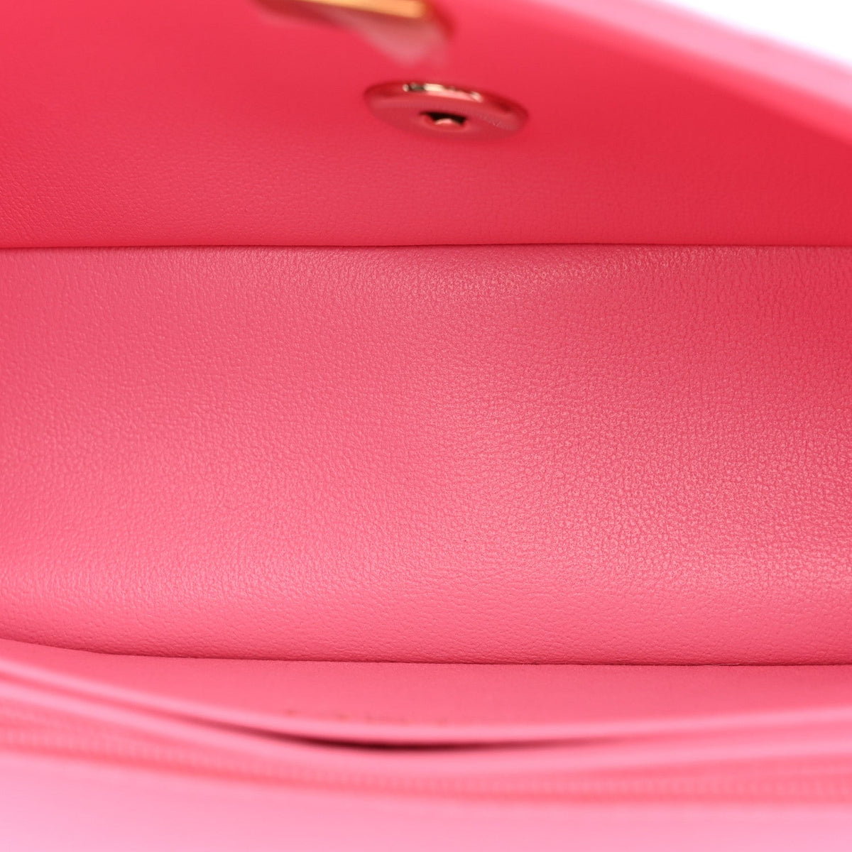 Lambskin Quilted Mini Top Handle Rectangular Flap Light Pink