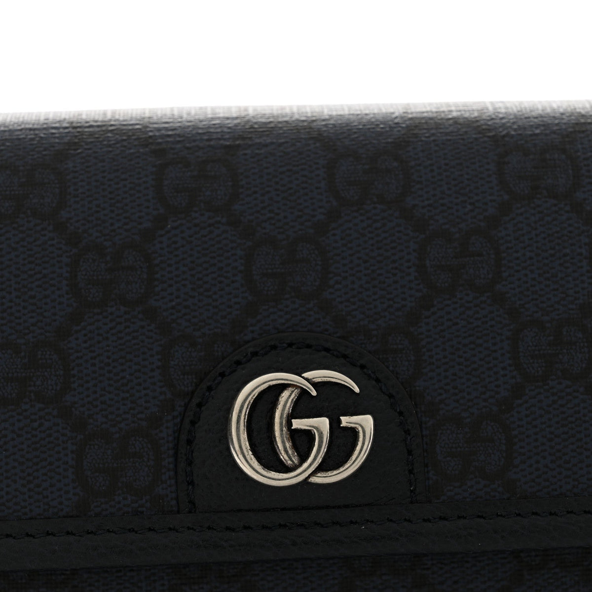GG Supreme Monogram Small Ophidia Belt Bag Navy Black