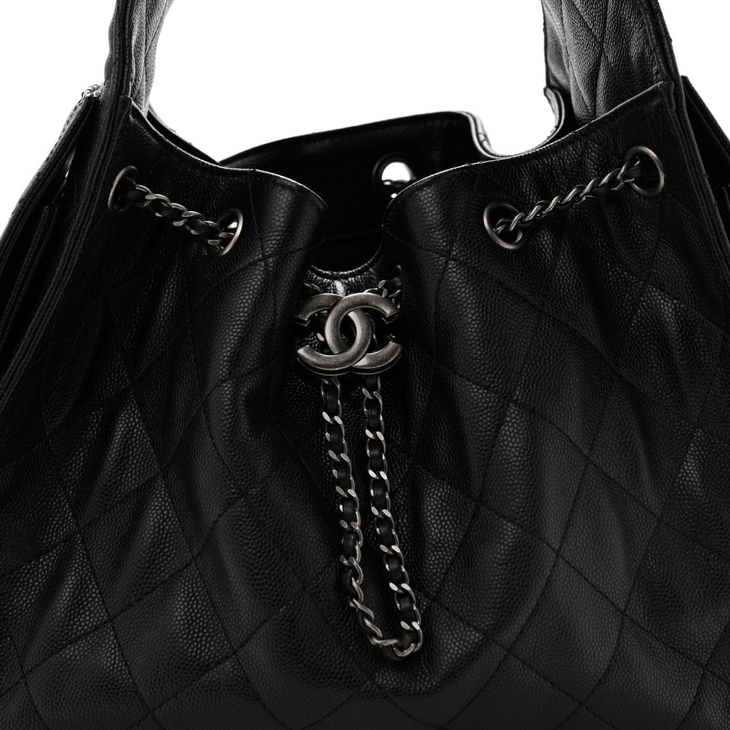 Caviar Quilted Small Chanel 25 Handbag Black