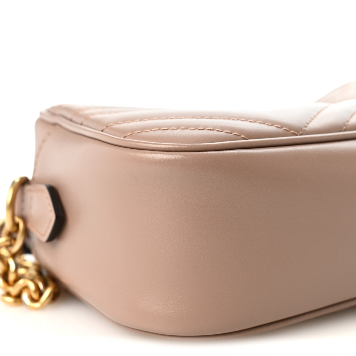 Calfskin Matelasse Small GG Marmont Chain Shoulder Bag Porcelain Rose