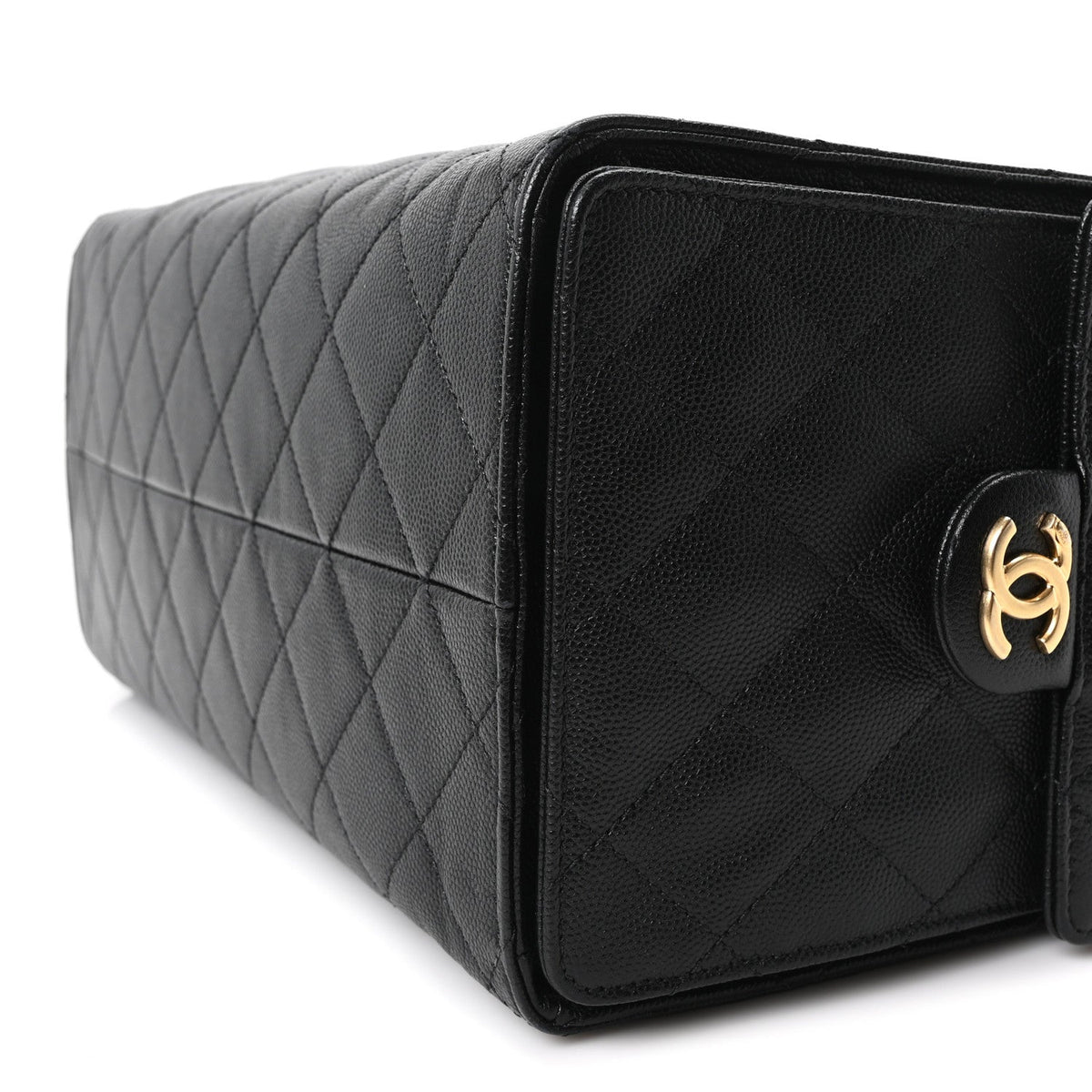 Caviar Quilted Medium Chanel 25 Handbag Black
