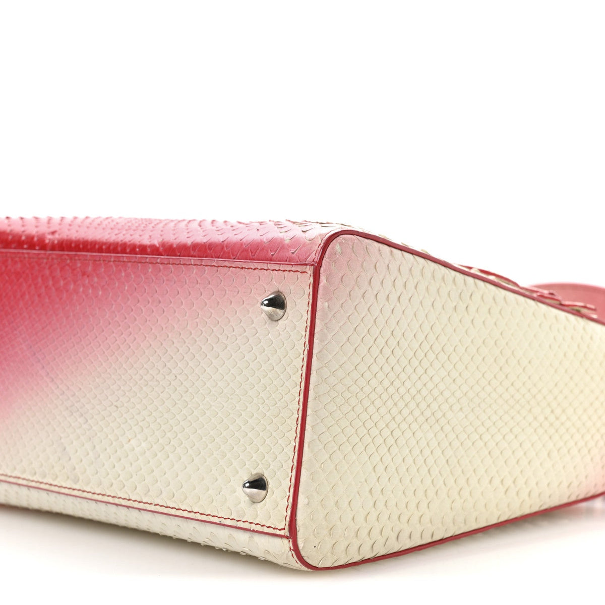 Snakeskin Ombre Medium Lady Dior Red White