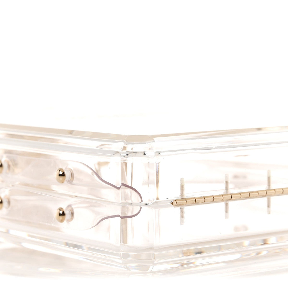 Transluscent Plexiglass Perfume Bottle Clutch