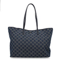 Jacquard Denim GG Monogram Large Tribeca Tote Dark Blue