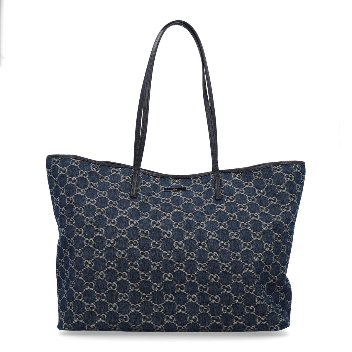 Jacquard Denim GG Monogram Large Tribeca Tote Dark Blue