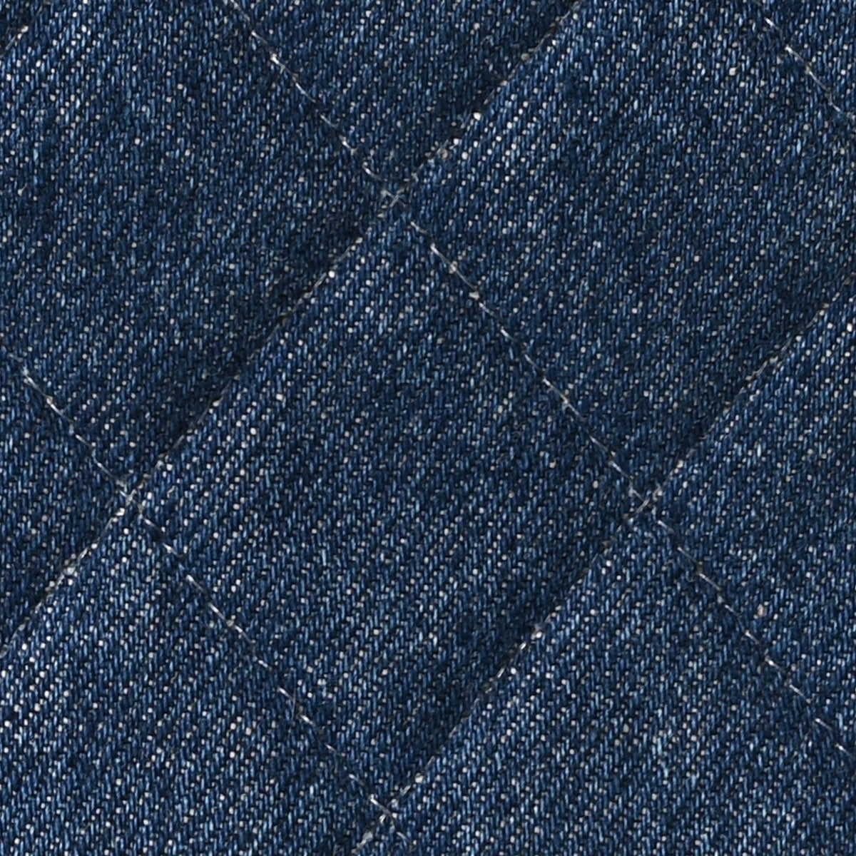 Denim Quilted CC Chain Tote Blue