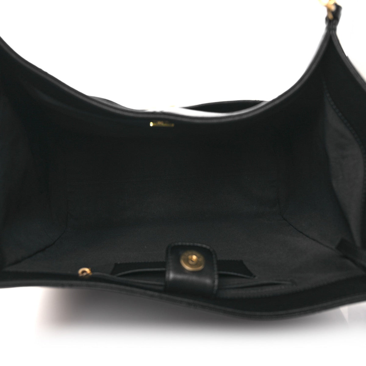 Caviar Stitched Pocket CC Large Tote Black