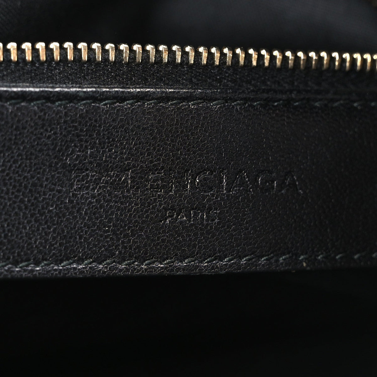 Chevre Gold Metallic Edge Hardware Mini City Black