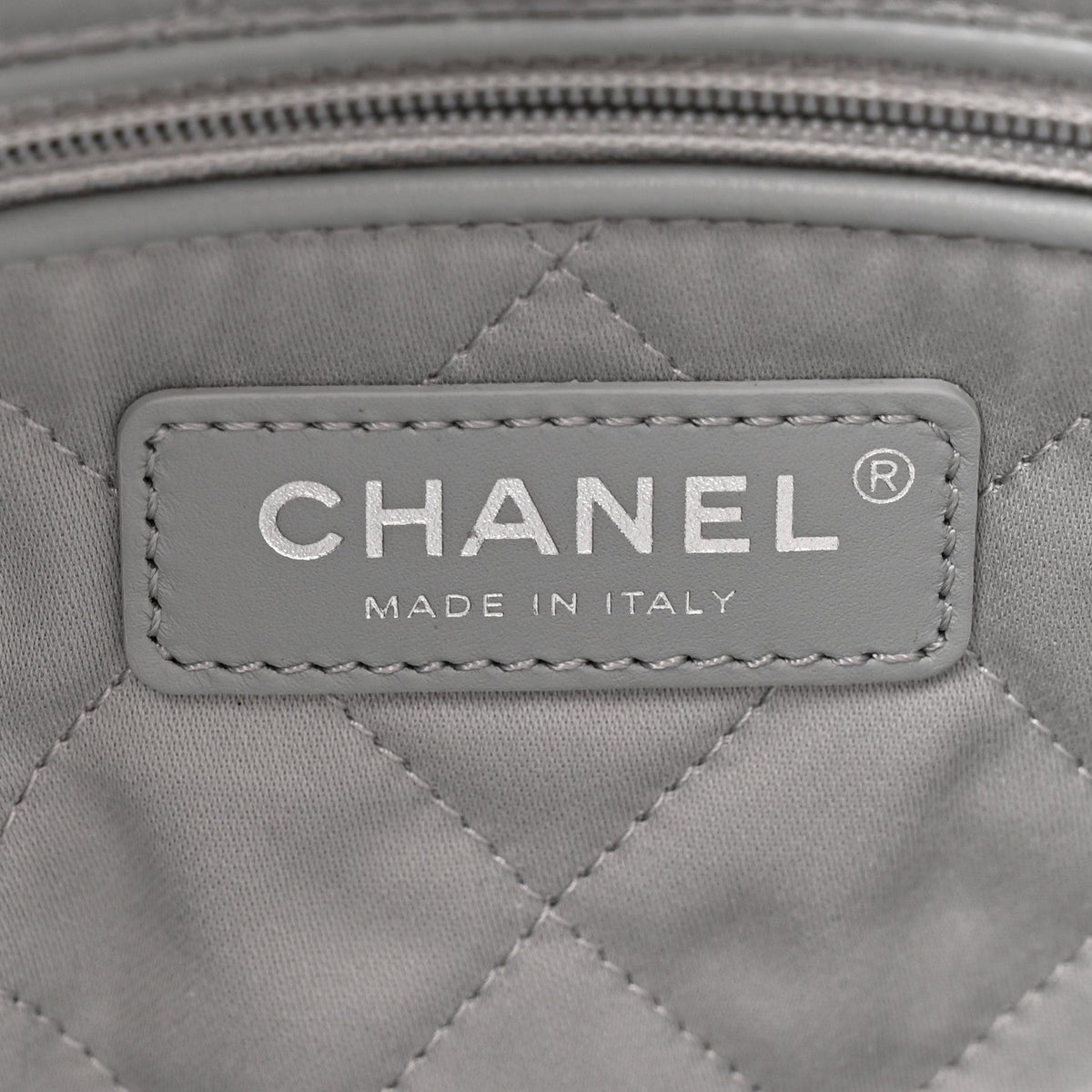 Metallic Calfskin Quilted Small Chanel 22 Silver