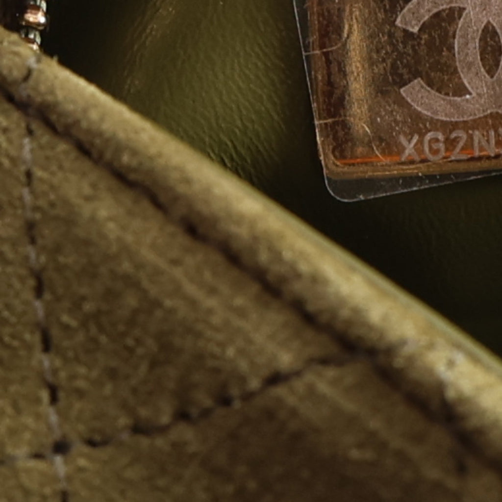 Suede Calfskin Mini Souplissimo Flap Khaki