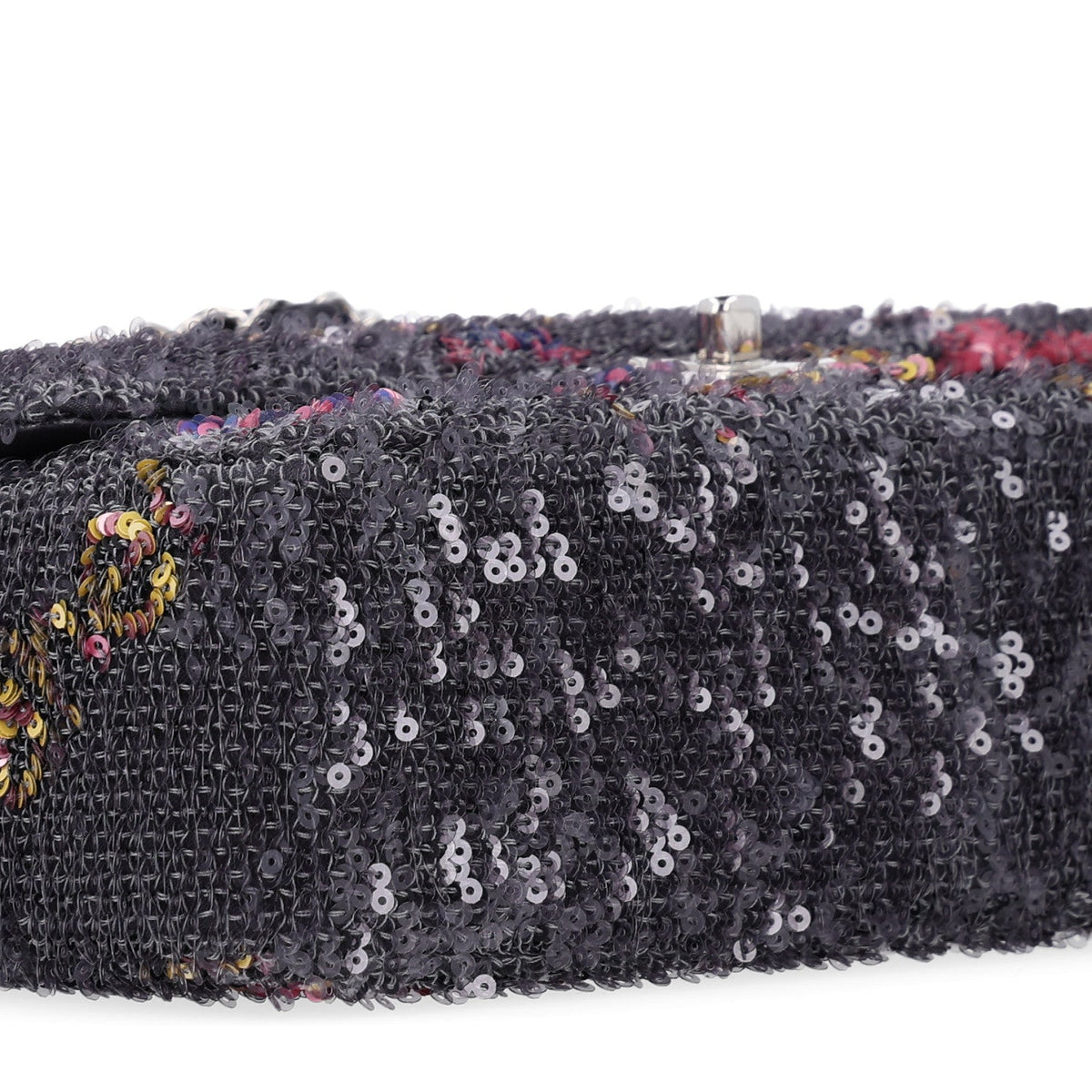 Sequin Logo CC Medium Flap Blue Multicolor