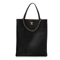 Calfskin Small Shopping Bag Black